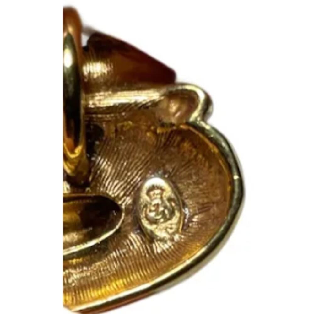 Gold Tone Necklace Pendant Marked Ornate Vintage Heritage Old Money Baroque EUC - Picture 2 of 7